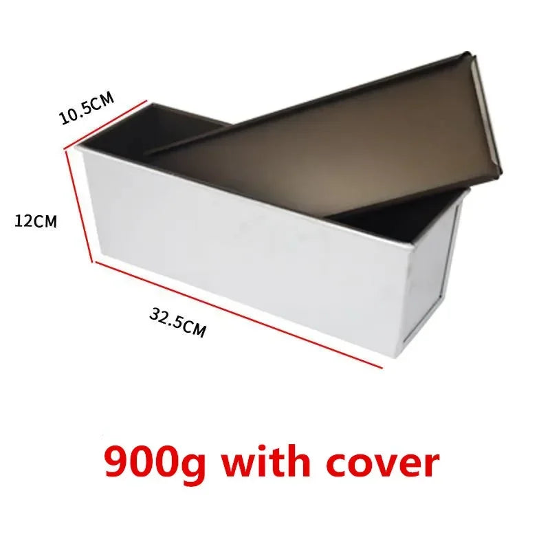 Square toast Bread Baking Tray Cake box Mold with Lid Aluminum Alloy Non-stick Pan Mini Baking Tray Baking Box Diy Cake Bakeware