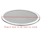 Non stick Pizza Screen Pan Baking Tray Metal Net New Seamless Aluminum Metal Net Bakeware Kitchen Tools Pizza 6-22inch