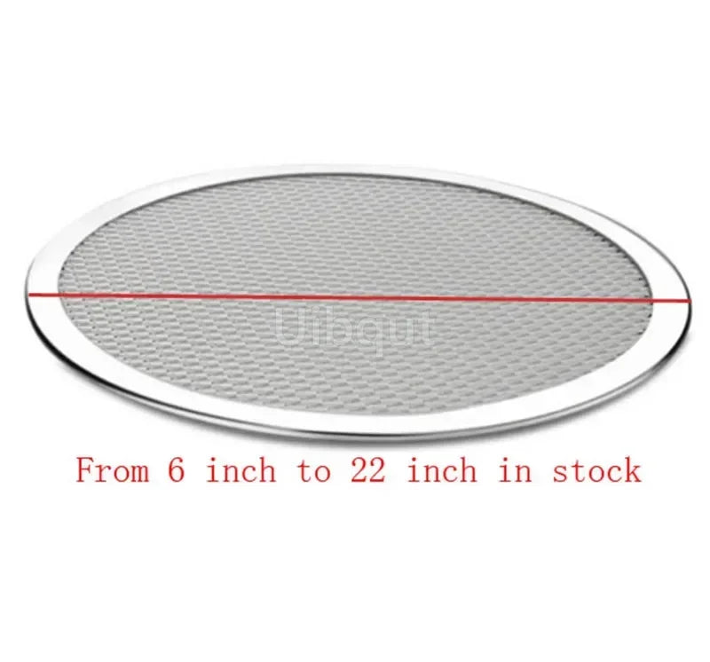 Non stick Pizza Screen Pan Baking Tray Metal Net New Seamless Aluminum Metal Net Bakeware Kitchen Tools Pizza 6-22inch