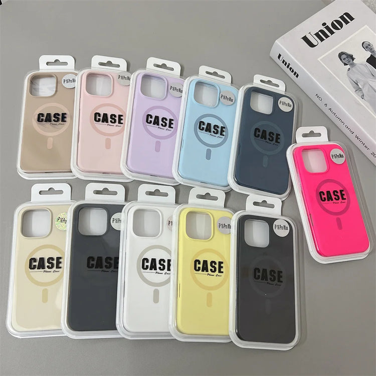 Original Liquid Silicone Phone Case for iPhone 18 Pro Max 17 Pro 16 15 14 13 12  for Magsafe Wireless Charging Magnetic Cover