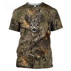 New Camouflage Rabbit Hunting 3d T-shirt Summer Casual Men's T Shirts New Fashion Street Women's Short Sleeve Tops Male Clothing