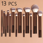 13 pcs Makeup Brush Set, Dense Bristles, Aluminum Alloy Handle, Suitable for All Skin Types