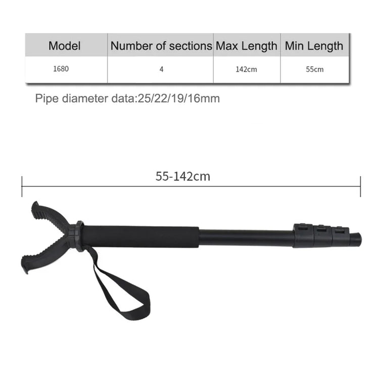 Aluminum Alloy Hunting Stand Adjustable Height Monopod Portable Shooting Stick Hunting Accessories w/ Anti-lost Wristband