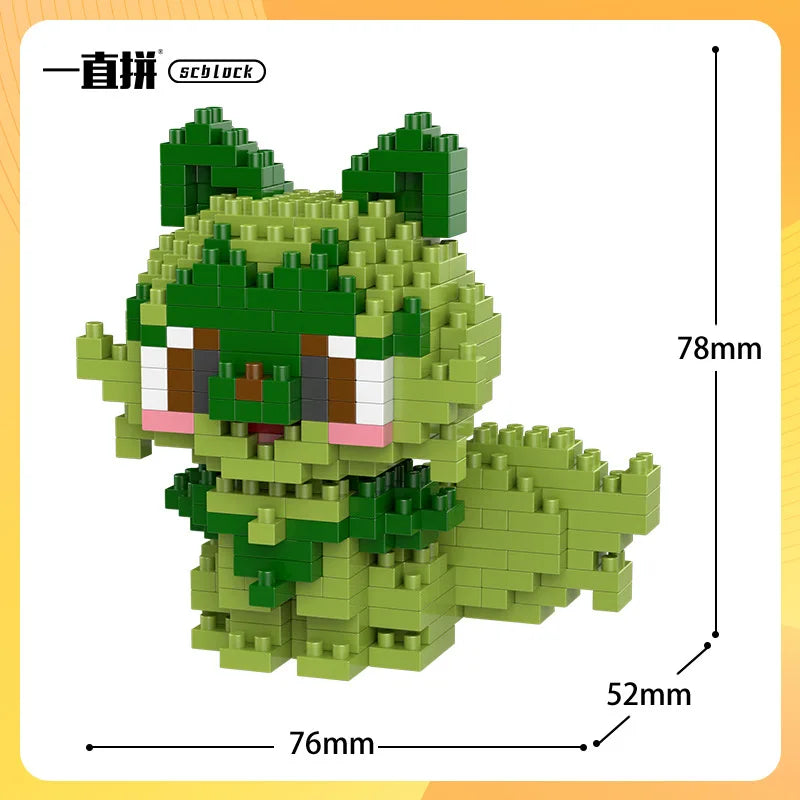 Pokemon Building Blocks Small Cartoon Mini Block Pikachu Charizard Eevee Mewtwo Anime Assemble Action Model Dolls Boys Toys