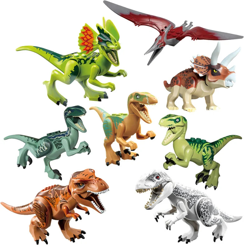 Jurassic Dinosaurs Spinosaurus Brick Figure Multiple Color Versions Articulated Limbs Collectible Dinosaur Toy Educational Toy