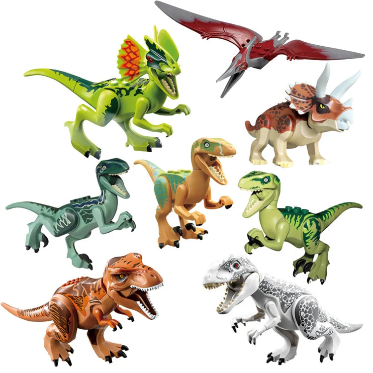 Jurassic Dinosaurs Spinosaurus Brick Figure Multiple Color Versions Articulated Limbs Collectible Dinosaur Toy Educational Toy
