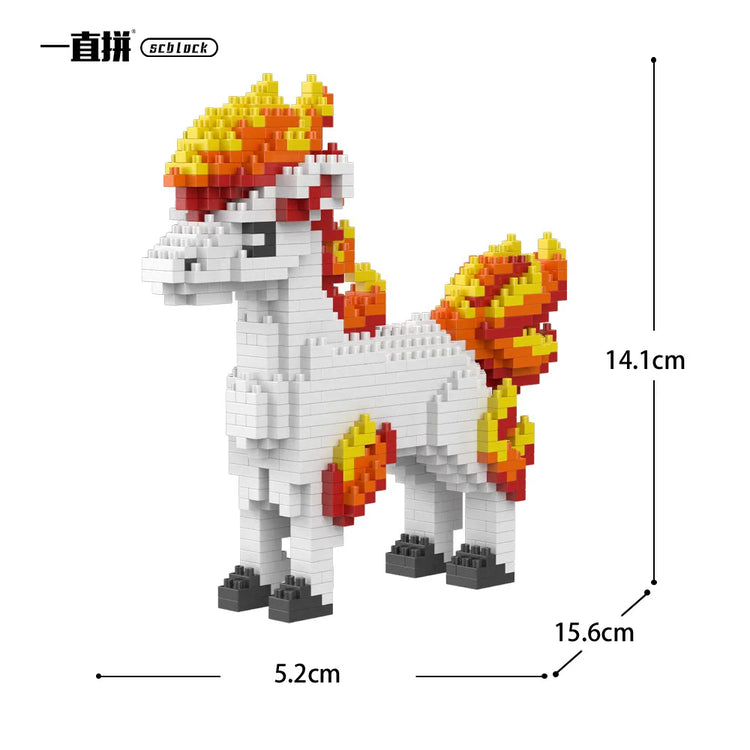 Pokemon Building Blocks Small Cartoon Mini Block Pikachu Charizard Eevee Mewtwo Anime Assemble Action Model Dolls Boys Toys