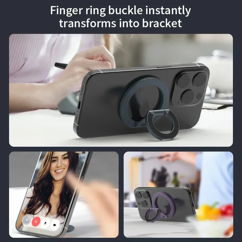 For MagSafe Double Sided Magnetic Phone Ring Holder Portable Folding Cellphones Stand Phone Accessories Support Bracket Grip