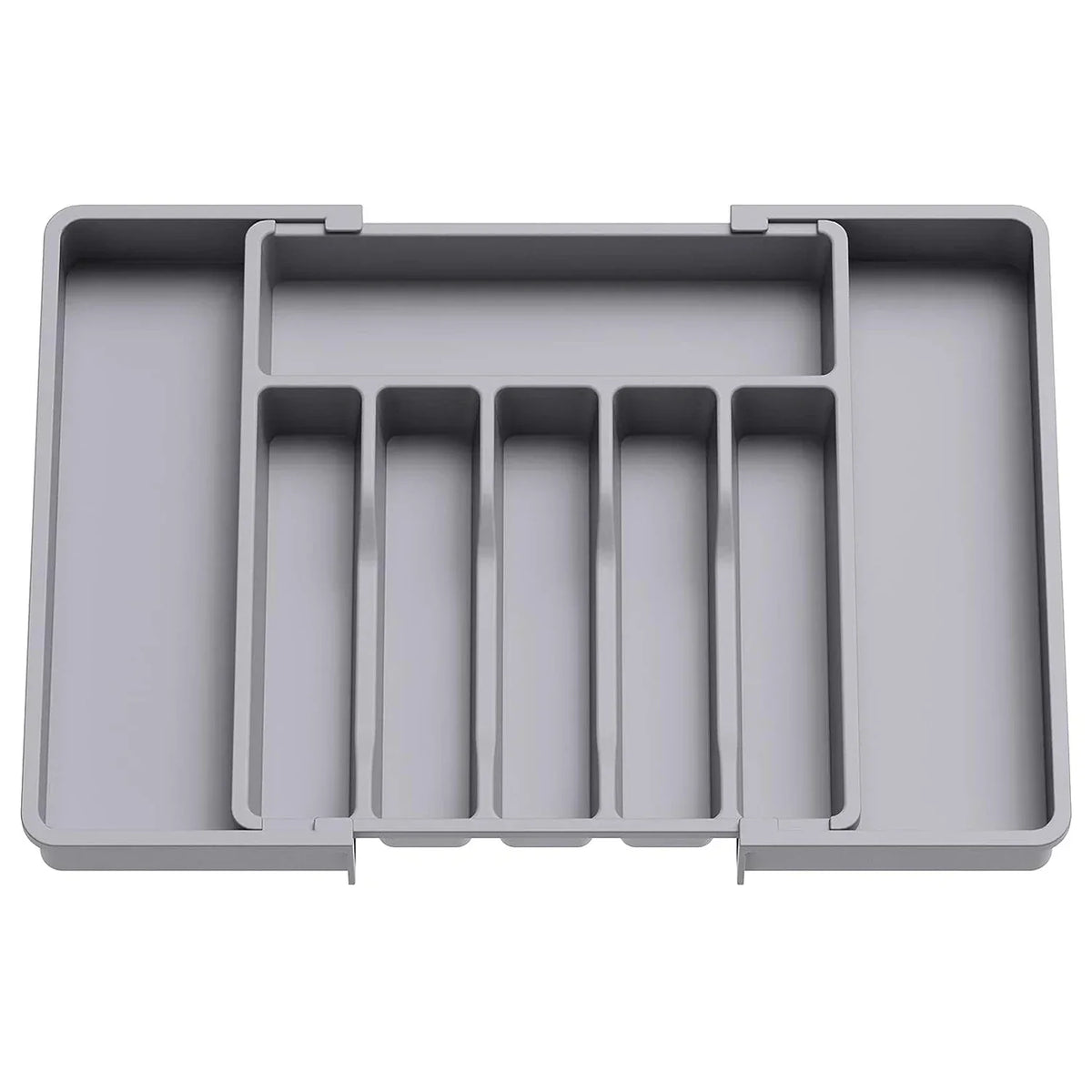 UpgradedAdjustable Plastic Cutlery Drawer Organizer Divided Storage Tray Space Saving Holder for Kitchen Knives Spoons Tableware
