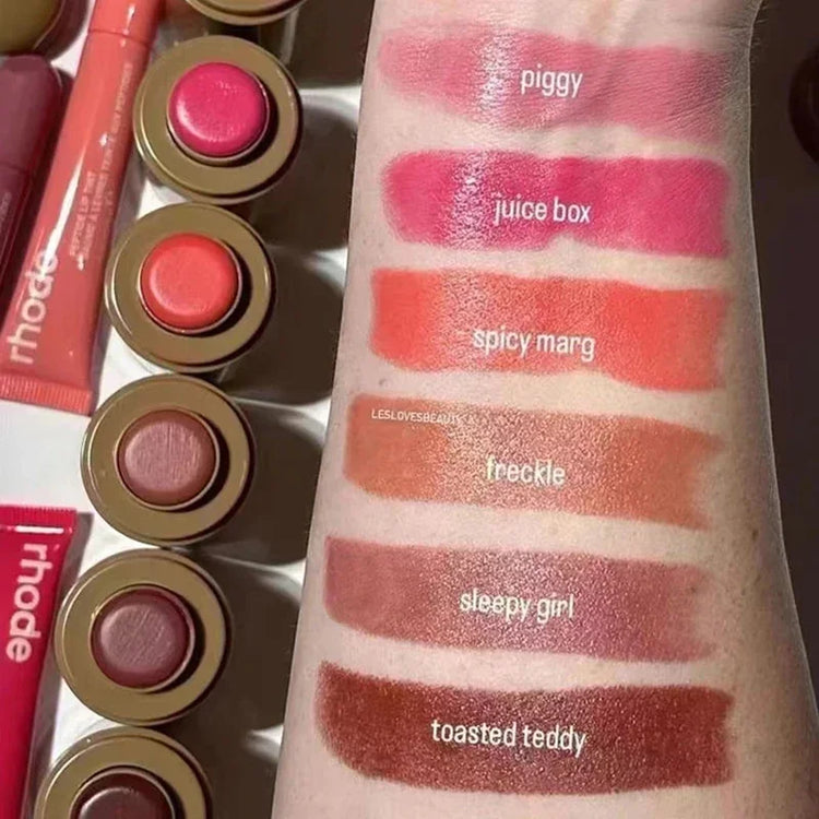 Brand Skin Balm Jelly Bean Lip Gloss Spicy Marg Juice Box Pocket Blush Stick Non-fading Waterproof Blusher Moisturizing Lipstick