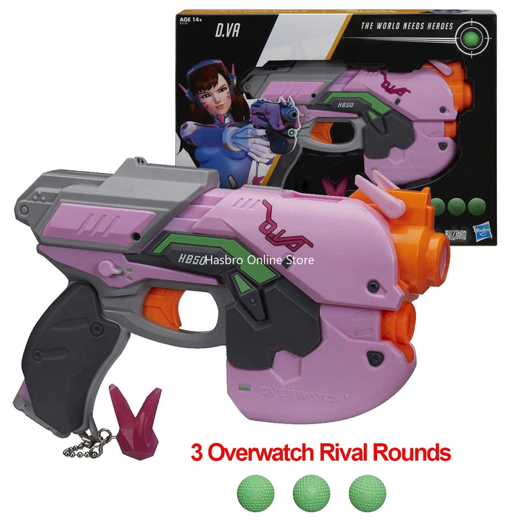 Hasbro Nerf Overwatch D.Va Rival Blaster with 3 Overwatch Rival Rounds Gun Toys for Kids Boys Birthday Christmas Gift E3122