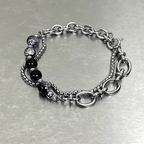 1Pcs High Quality Stainless Steel Lce Cracking Bead Splicing Bracelets For Men Women Link Chain Layered Pulseras Jewelry Gifts