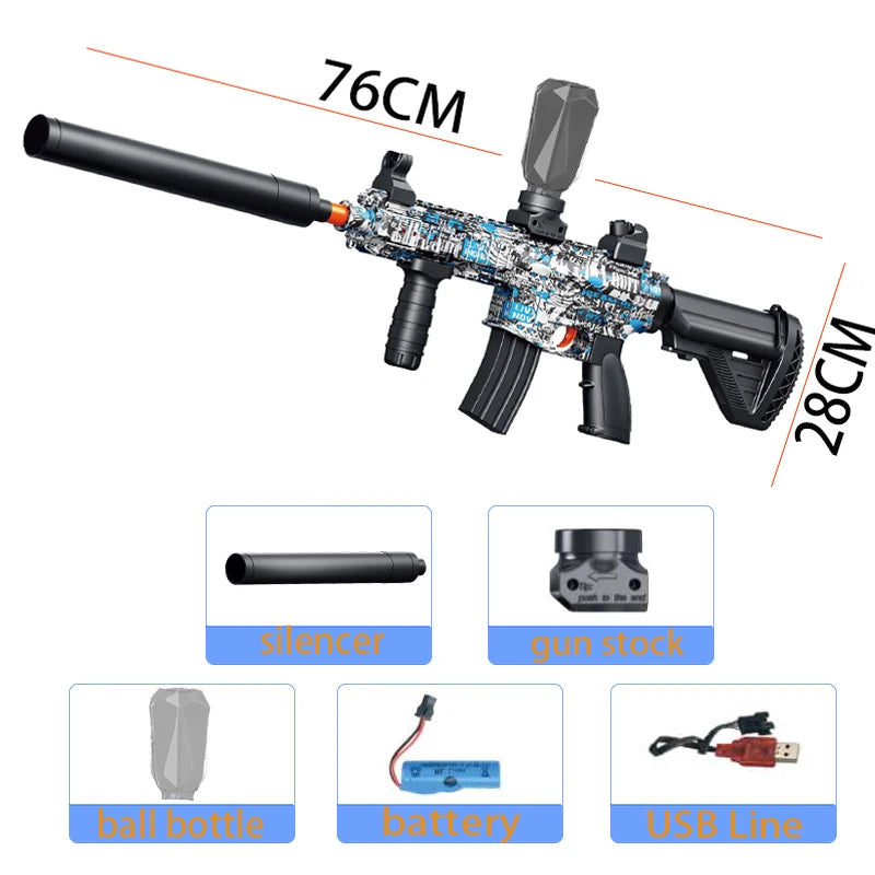 M416 Electric Blaster Toy Gun AK P90 Pistol Shooting Sport Game Outdoor High Speed Rechargeable Outdoor Game For Adult