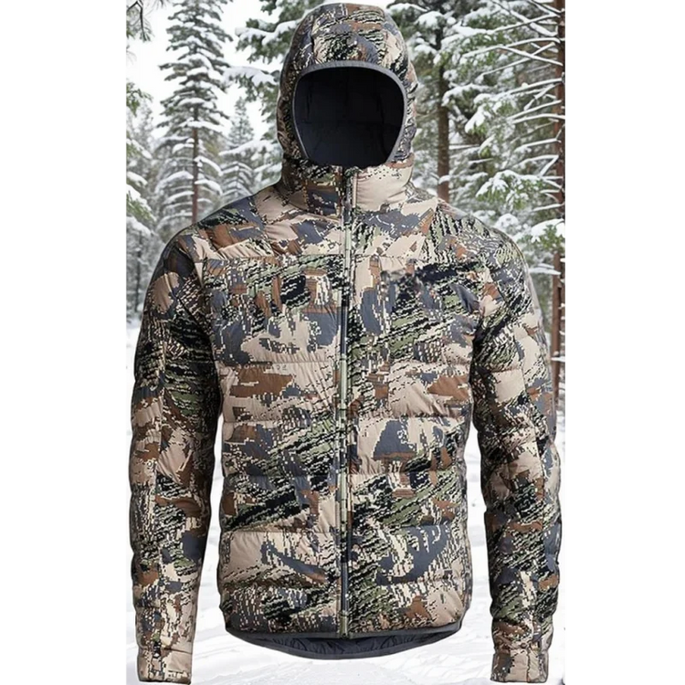 Ainfad Men's Kelvin Light Down Jacket Camouflage Fishing Hunting Down Wear