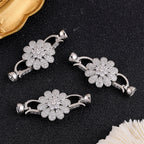 Juya 18K Gold Plated Decorative Fasteners Connector Locks Pearls Clasps Accessories For DIY Needlework Beads Jewelry Making