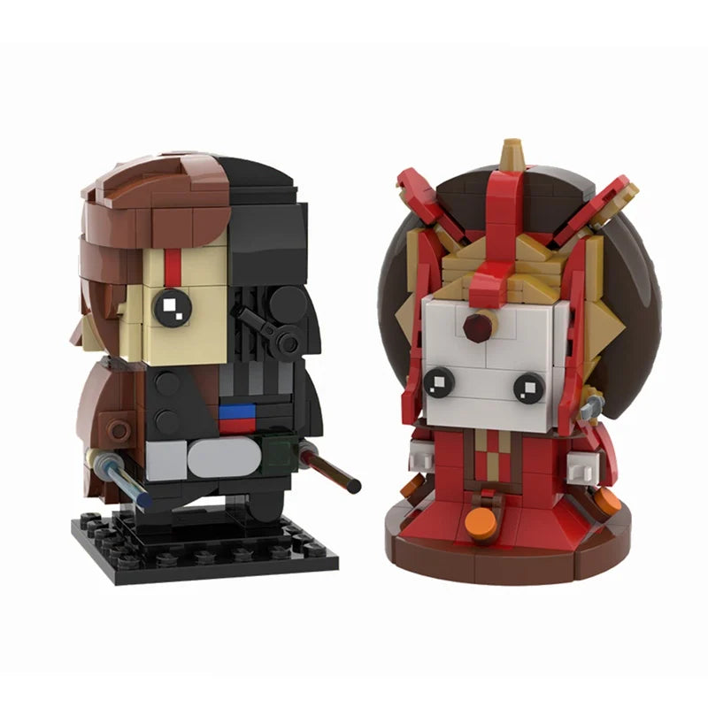 LEQUMOC Space Wars Figures Vader-Anakined Queen Jar Binksed General-Grievous Building Blocks  Toys for Gifts