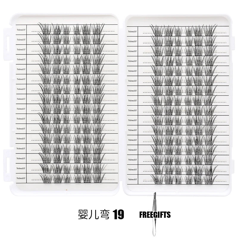 Individual Lashes Eyelash Book Clusters Extensions False Eyelash DIY at Home Cluster Eyelash Extensions Makeup Kit Lashes