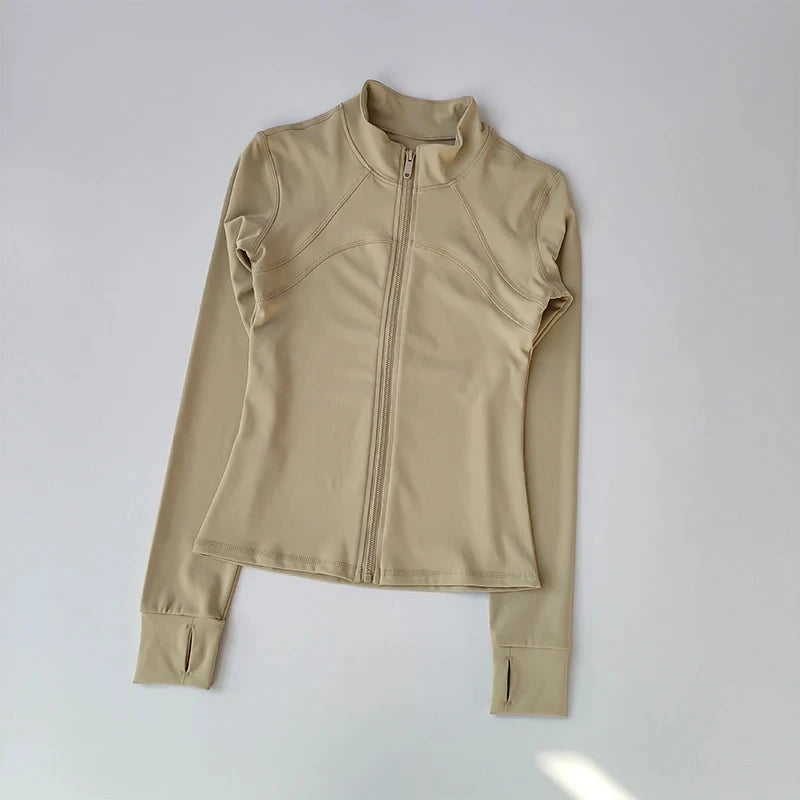 Women's Sports Jackets Quick-drying Running Training Coat Fitness Top Gym Jacket Long Sleeve Sports Jacket Workout Sweatshirt