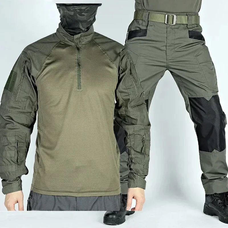 Tactical Suits Men Airsoft Hunting Clothes Paintball Military Sets Assault Shirts Special Forces Pants Outdoor Combat Uniform