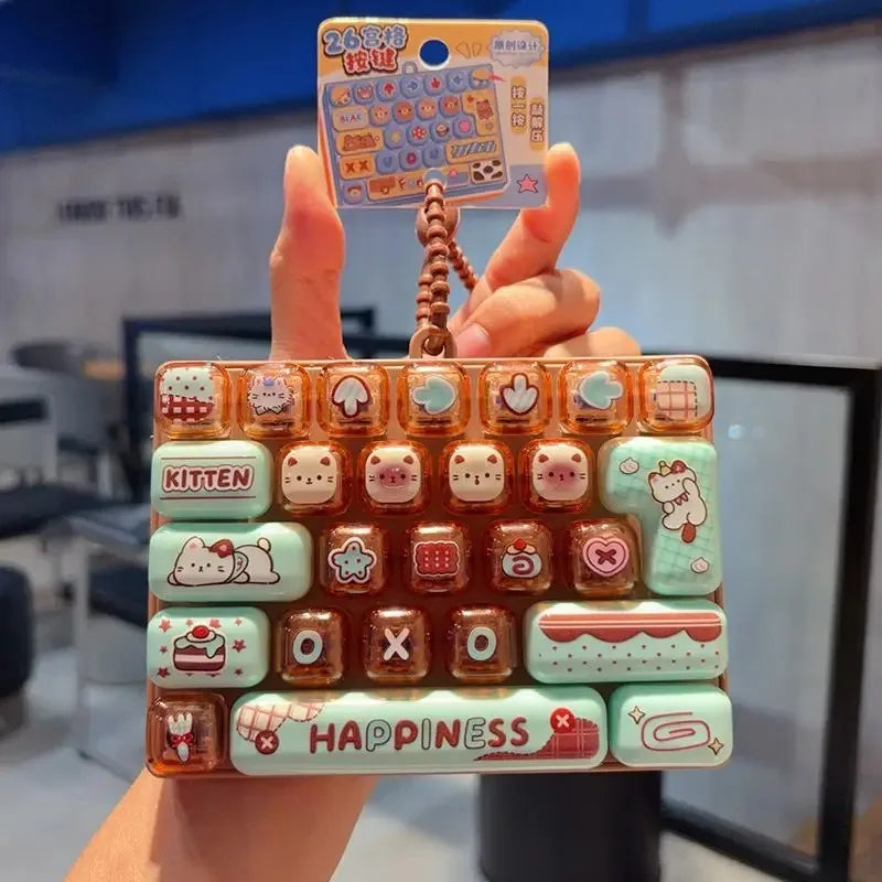 키캡 26 Key Cap Giant Keycap Keychain Gifts Keycap Clicker Keyboard Bag Charms Key Caps Keyboard Fidgets Clicker Gifts 대왕키캡