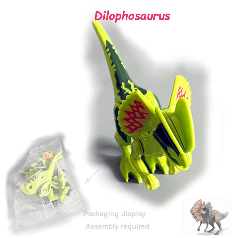 Dinosaur Figures World Building Blocks Set Jurassic Dino Model Educational STEM Bricks DIY Assemble Toys for Kids Birthday Gifts