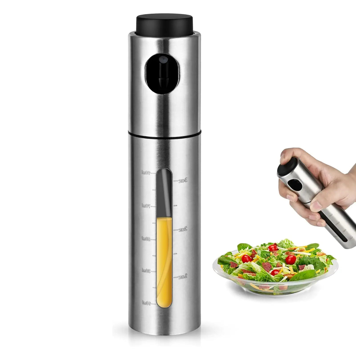 Stainless Steel Oil Sprayer for Air Fryer Cooking Mister Bottle Kitchen Dispenser with Fine Mist