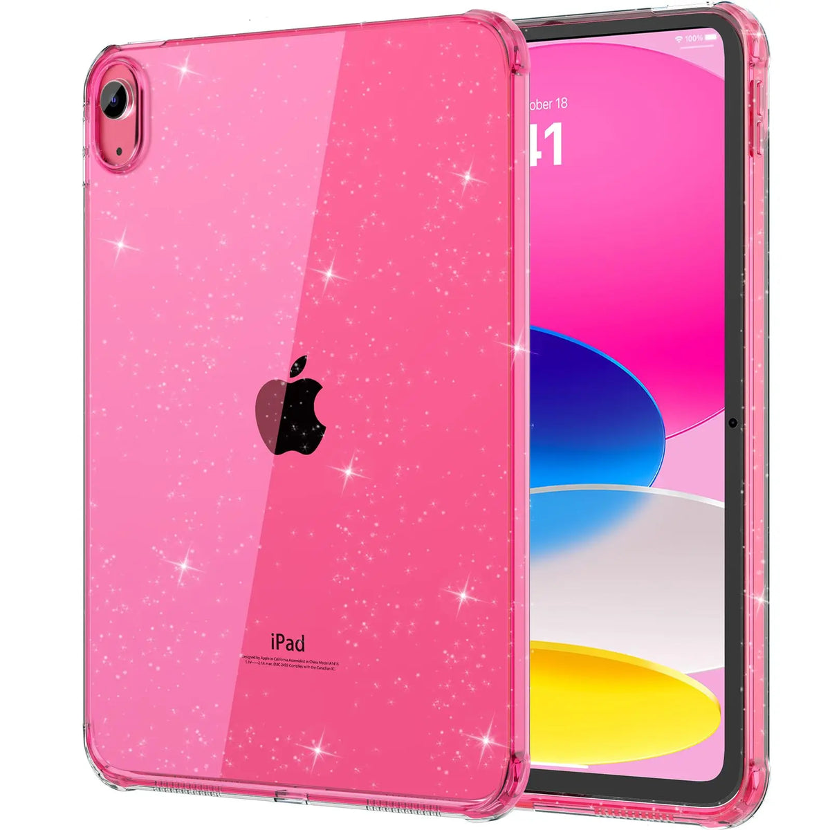For iPad 11th 10th 9th 8th Generation Air Mini Pro 8.3 9.7 10.2 10.9 11 Shimmering Glittering Soft Silicone Case Airbag Shell