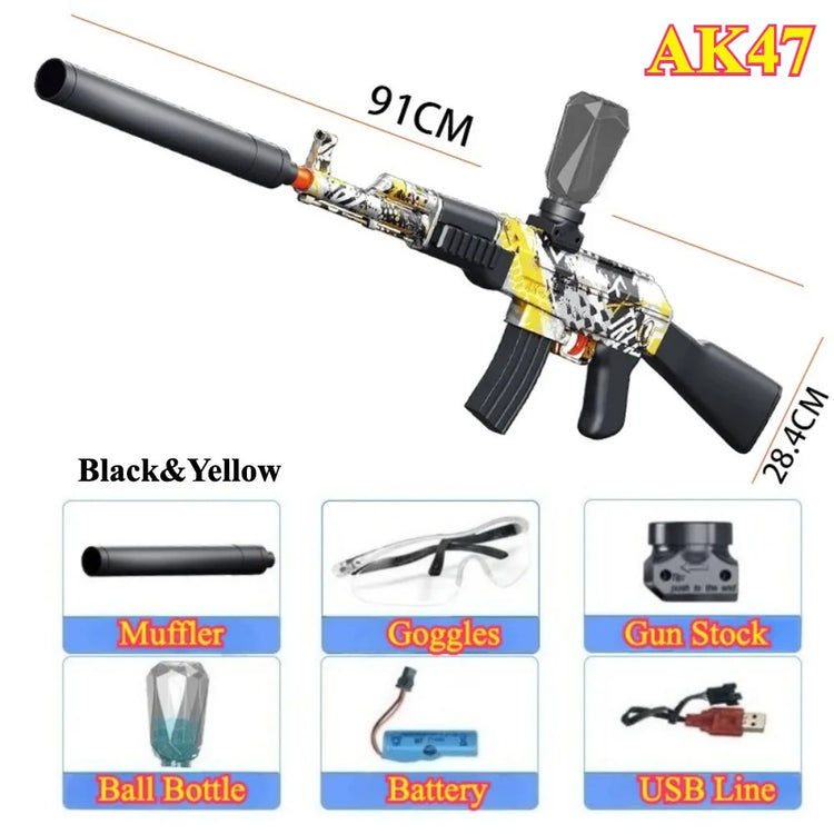 Electric Ball Blaster Toy Gun M416/AK Shooting Sport Game Outdoor High Speed Rechargeable Outdoor Game Perfect Gift for Boys