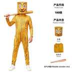 Ai Italian Brainrot Tung Tung Tung Sahur Cosplay Costume Anime Tralalero Tralala Sahur Jumpsuit Party Halloween Mask Bodysuit