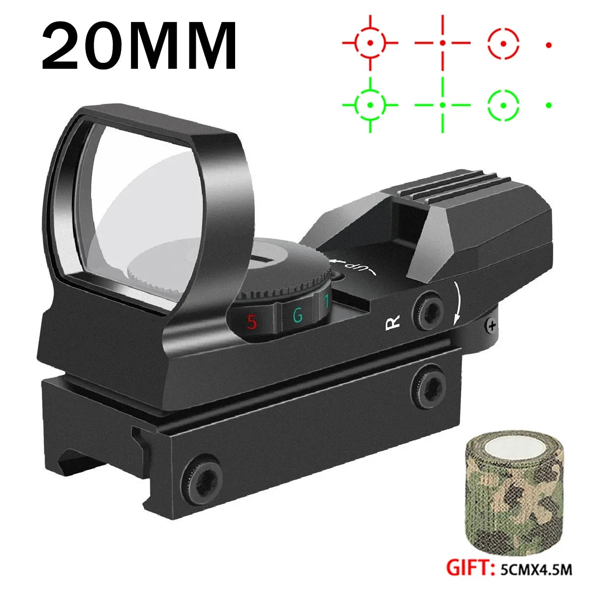 Hot Sales Series HD101AJ HD103 1X40 Red Dot Sight Hunting Optics Sight Holographic Airsoft Sight 4 Reticle Reflex Collimator