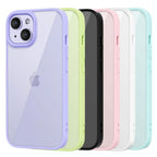 Colour Back Transparent Shockproof Phone Case for iPhone 16 15 14 13 12 11 Pro Max 7 8 Plus XR Xs 12 Mini Silicone Bumper Cover