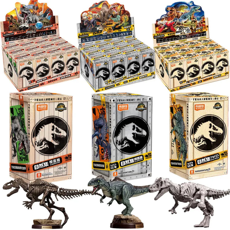 BLOKEES Jurassic World V02 V03 V04 Mosasauridae Jurassic Park Dinosaurs Tyrannosaurs Action Figure Assembled Toys  Birthday Gift