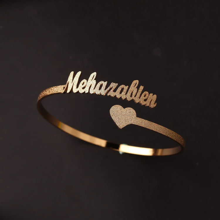 Custom Name Bangle for Women Stainles Steel Open Bracelets Girl Jewelry Personalised Double Name Couple Bracelet Christmas Gifts