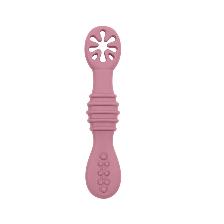 Baby Silicone Grinding Training Spoon Feeding Complementary Food Rice Paste Double Headed Soft Spoon Sticky Licking Rod