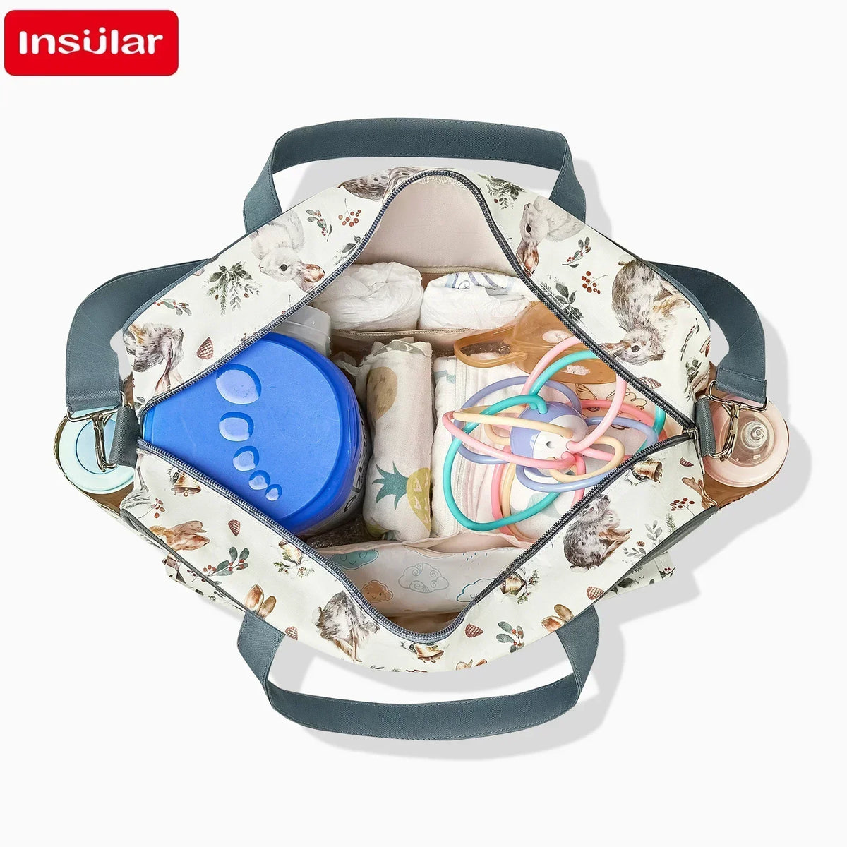 Mommy Diaper Bag For Babies Large Capacity Organizer Waterproof Wide Opening Travel Messenger Crossbody Bag Mummy Baby Nappy Bag