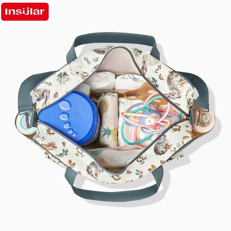 Mommy Diaper Bag For Babies Large Capacity Organizer Waterproof Wide Opening Travel Messenger Crossbody Bag Mummy Baby Nappy Bag