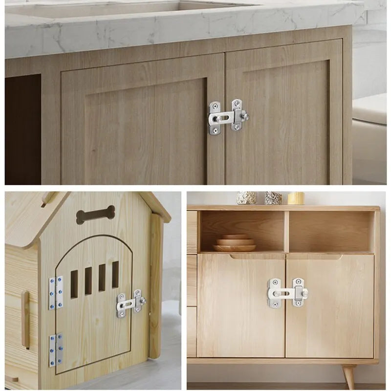 Sliding Barn Door Latch Sliding Right Angle Door Latch Door Bolt Wine Cooler Closet Window Door Latch Plug Baby Safety Latch