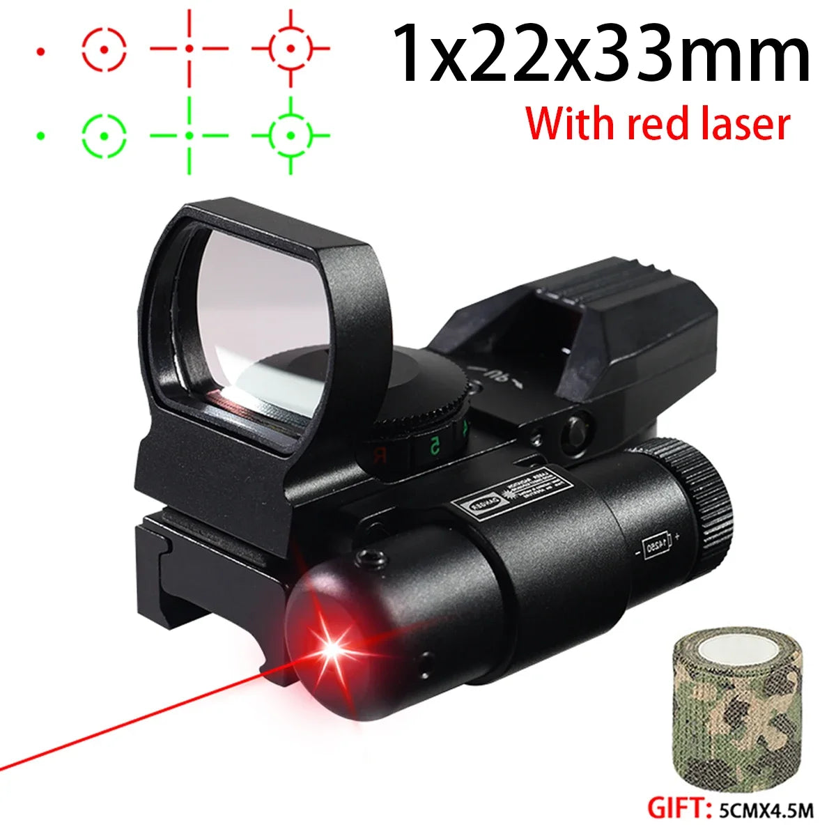 Hot Sales Series HD101AJ HD103 1X40 Red Dot Sight Hunting Optics Sight Holographic Airsoft Sight 4 Reticle Reflex Collimator