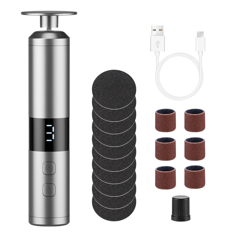 Electric Foot Callus Remover Foot Care File Heels Dead Skin Pedicure Tool Electronic Foot Grinder and Replacement Sandpaper