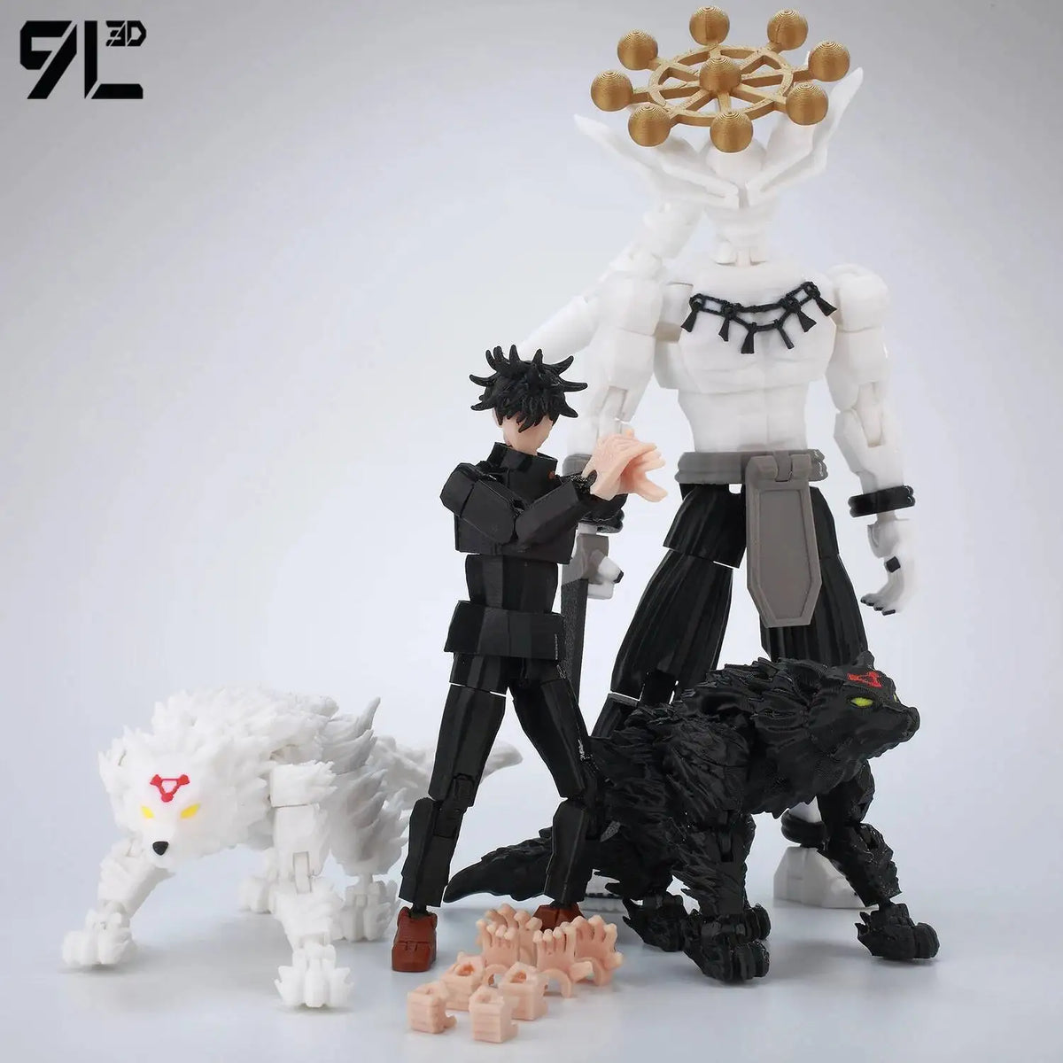 9L3D Printed Anime Jujutsu Kaisen Sukuna Yuji Yuta Satoru Gojo Lucky Dummy 13 Movable Shapeshift Action Figures Mannequin Toys