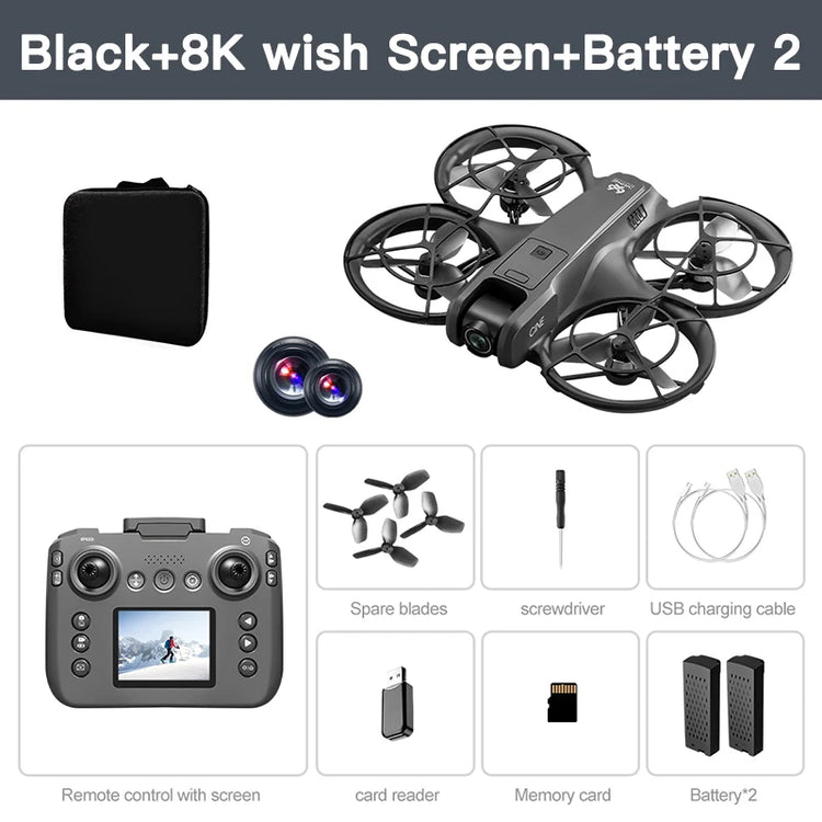 Original V666 Mini Drone 4K Professional Aerial 8k Dual Camera Intelligent obstacle avoidance  Brushless Quadcopter Kid RC Toys