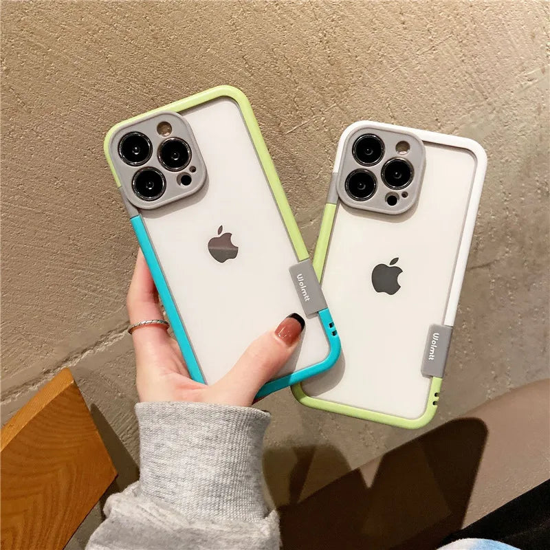 Shockproof Soft Silicone Frame Phone Case for iPhone 18 17 Pro Max 13 14 15 16 NoBack Heat Dissipation Protection Bumper Cover