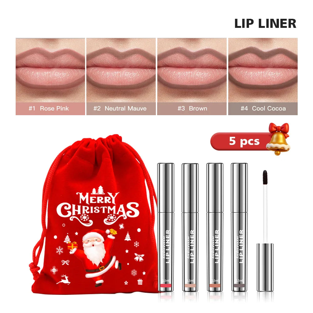 Waterproof Lip Liner Peel Off Tattoo Lipgloss Waterproof Long Lasting Matte Lip Tint Brown Contour Tear-off Lips Stain Cosmetic