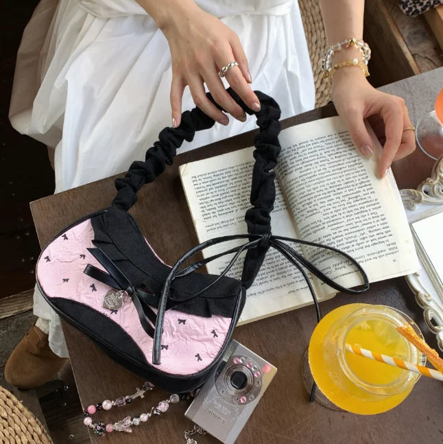 Fashion Grid Women Bag Lace Ribbon Stretchable Shoulder Strap Single Shoulder Underarm Bag Daily Commuting Student Handbag