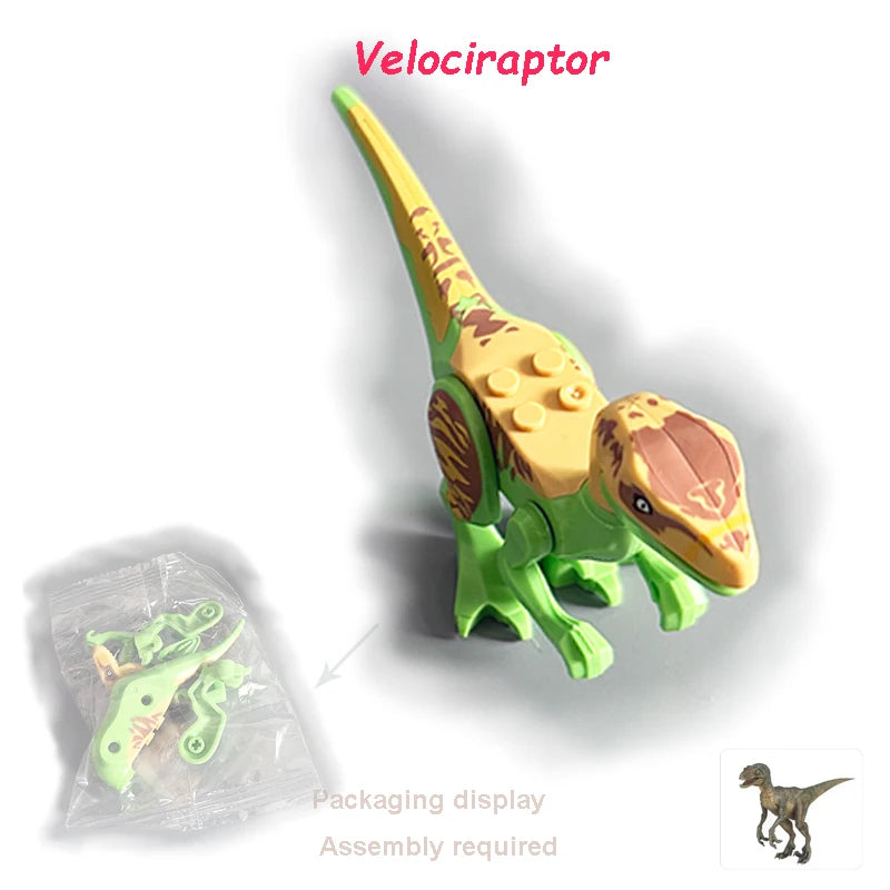 Dinosaur Figures World Building Blocks Set Jurassic Dino Model Educational STEM Bricks DIY Assemble Toys for Kids Birthday Gifts