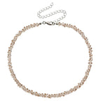 Transparent Crystal Irregular Beaded Choker Necklace for Women Korean Collarbone Clavicle Chain on the Neck Collar Jewelry