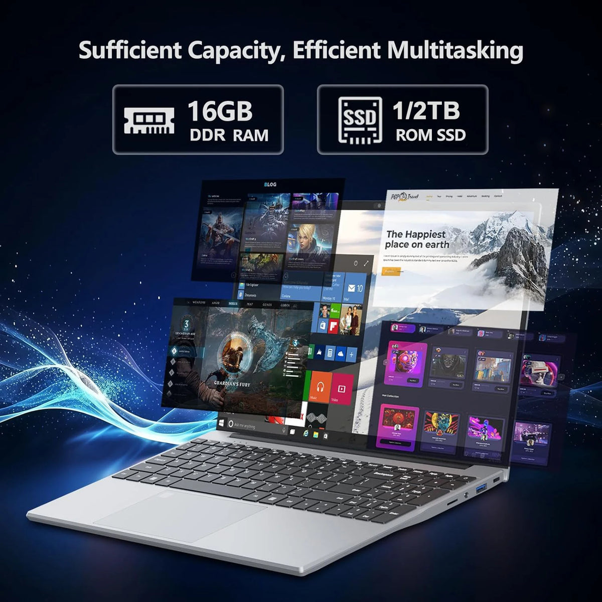 15.6 Inch Laptop Windows 11 I9 Notebook Intel Core I9-10980HK/9900 Fingerprint Unlock 16GB RAM 1TB 2TB SSD Office Gaming Laptops