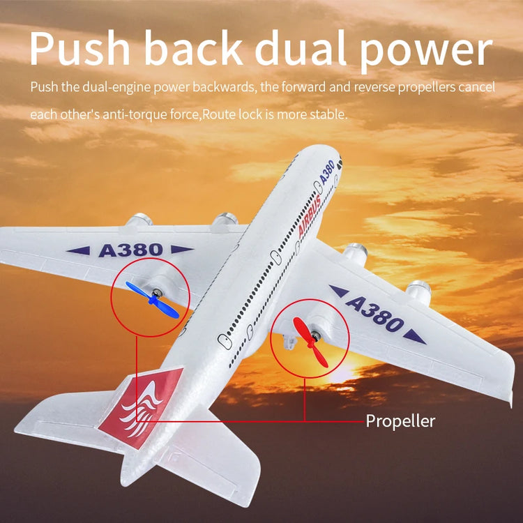 DWI Remote Control Aircraft 2.4G EPP Foam Remote Control Toy A380 Passenger Aircraft Model Drone Children's Gift