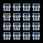 Mini Microtube Storage Box Clear Vial Storage Case Stackable Freezer Tube Box Diabetic Supplies Refill Bottle Pixelated Life