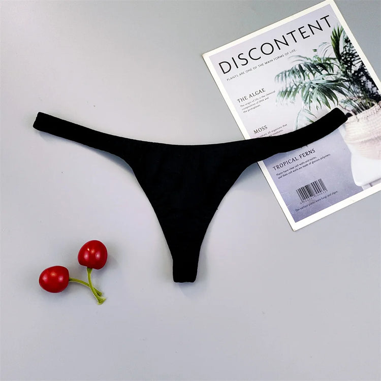 2Pcs Sexy Mini Micro Thongs Low Waist Seamless Female Underpants Comfortable Solid Bikini Underwear Women G String
